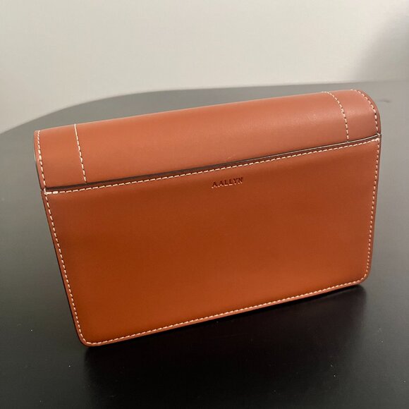 NEW Aallyn Ingrid Crossbody Shoulder Purse Bag Cognac Brown - Picture 11 of 16